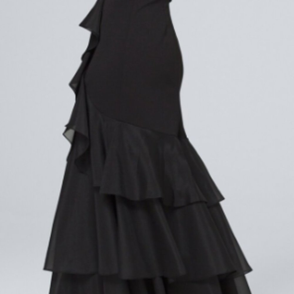 ๐ AIDAN MATTOX Ruffle-Detail Gown NWT Sz 10 ** SOLD OUT ** - Picture 2 of 3
